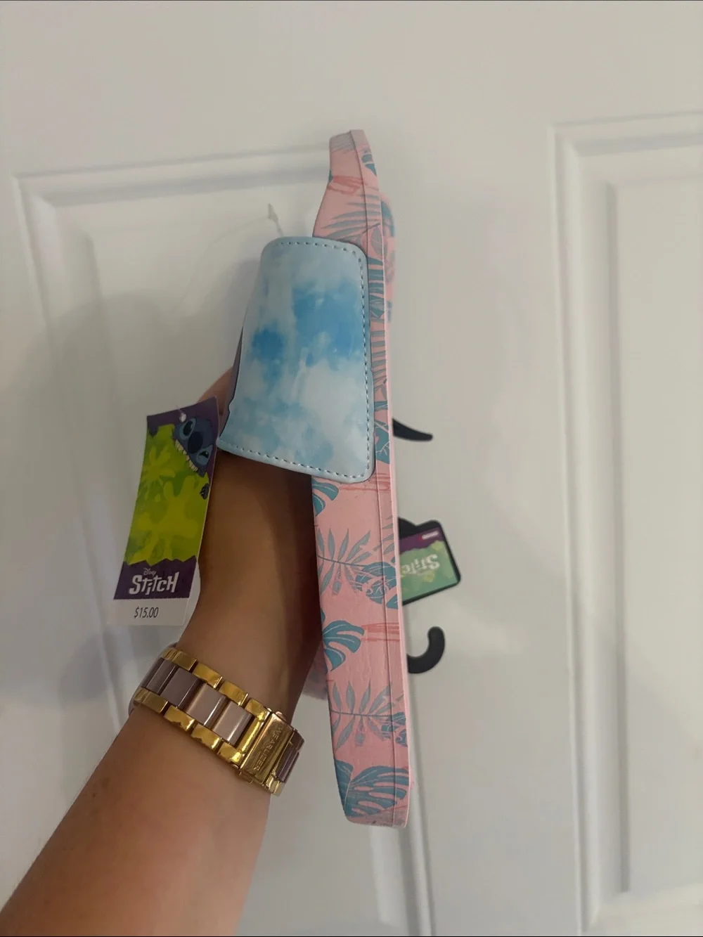 Disney Stitch Pink and Teal Slide Sandals